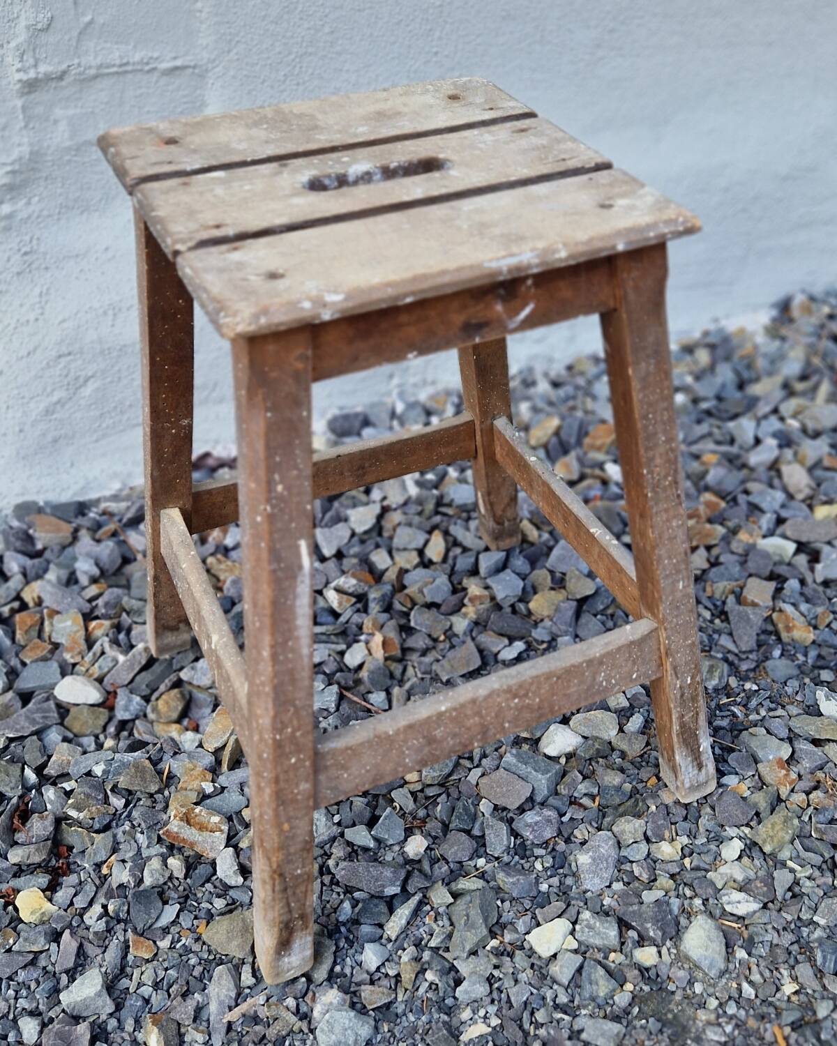 Antique beech stool