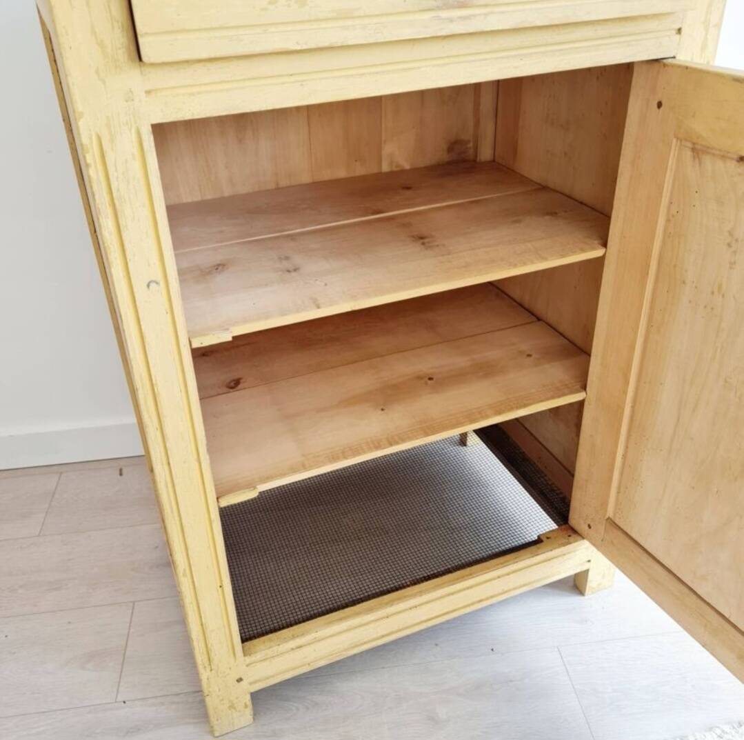 Yellow wooden Parisian sideboard