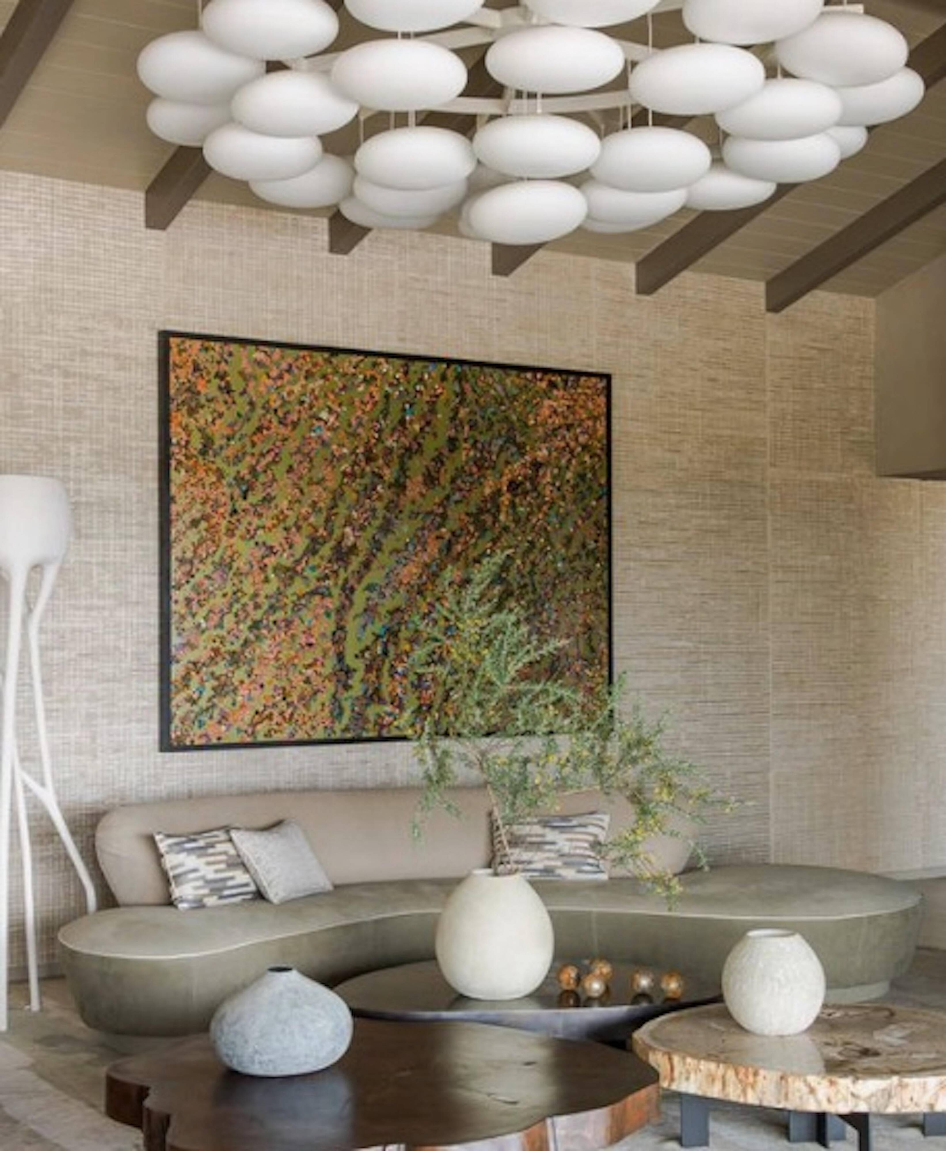 Impressive cloud chandelier mid-century modern of Volksgarten Milchhalle Vienna