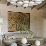 Impressive cloud chandelier mid-century modern of Volksgarten Milchhalle Vienna