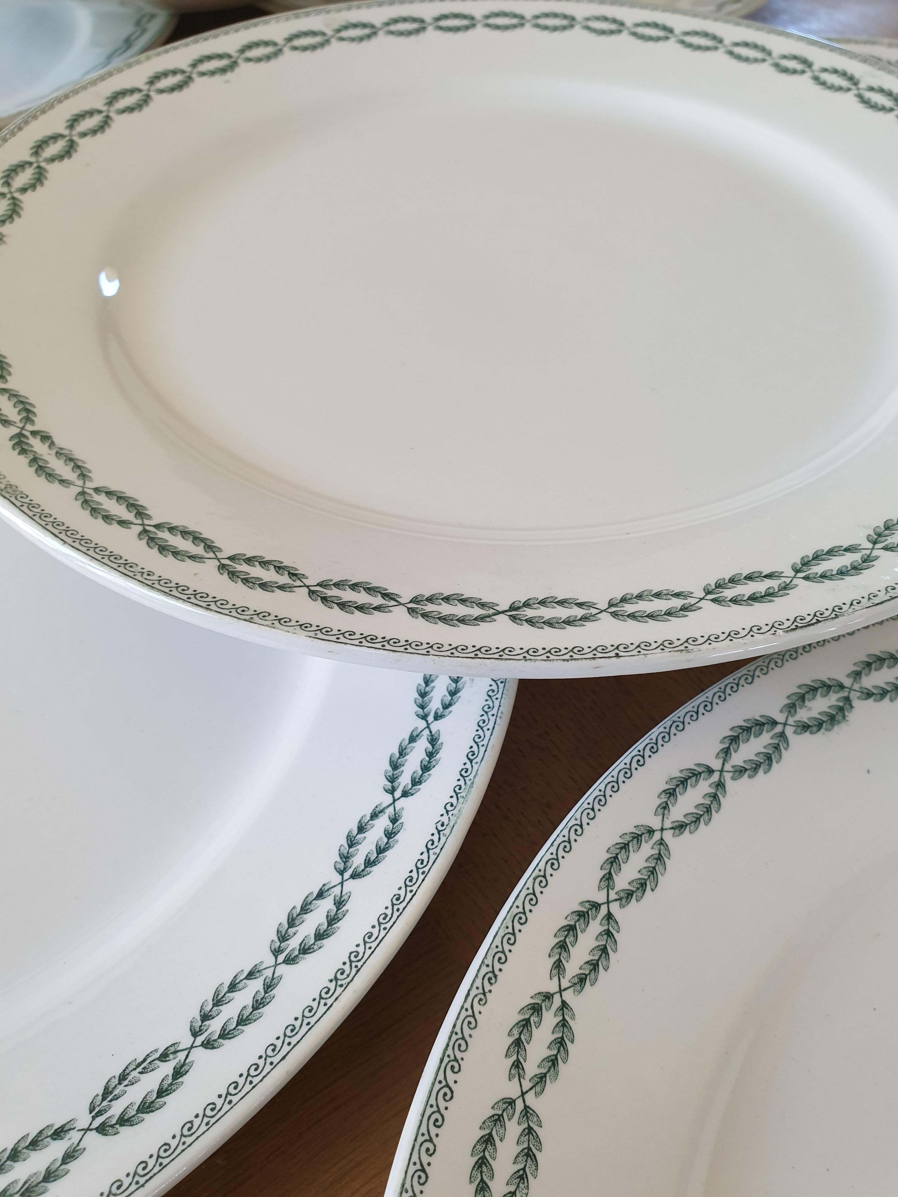Set de 10 assiettes Sarreguemines 1900 faience U&C Nobilis