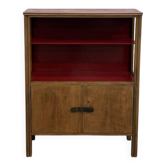 1950s Brazilian modernist library in exotic wood and lacquer