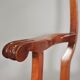 Antique Queen Anne armchair in mahogany and leather