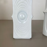 Set of 2 original porcelain op art vase made by Royal Bavaria Kpm Germany, 1970s
