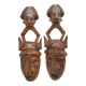 Pair of carved wooden masks Africa 1950