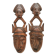 Pair of carved wooden masks Africa 1950