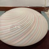 Pink Swirl Murano glass Flushmount by Venini