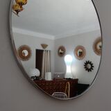 Barber round XXL mirror years 70 - 81x81cm
