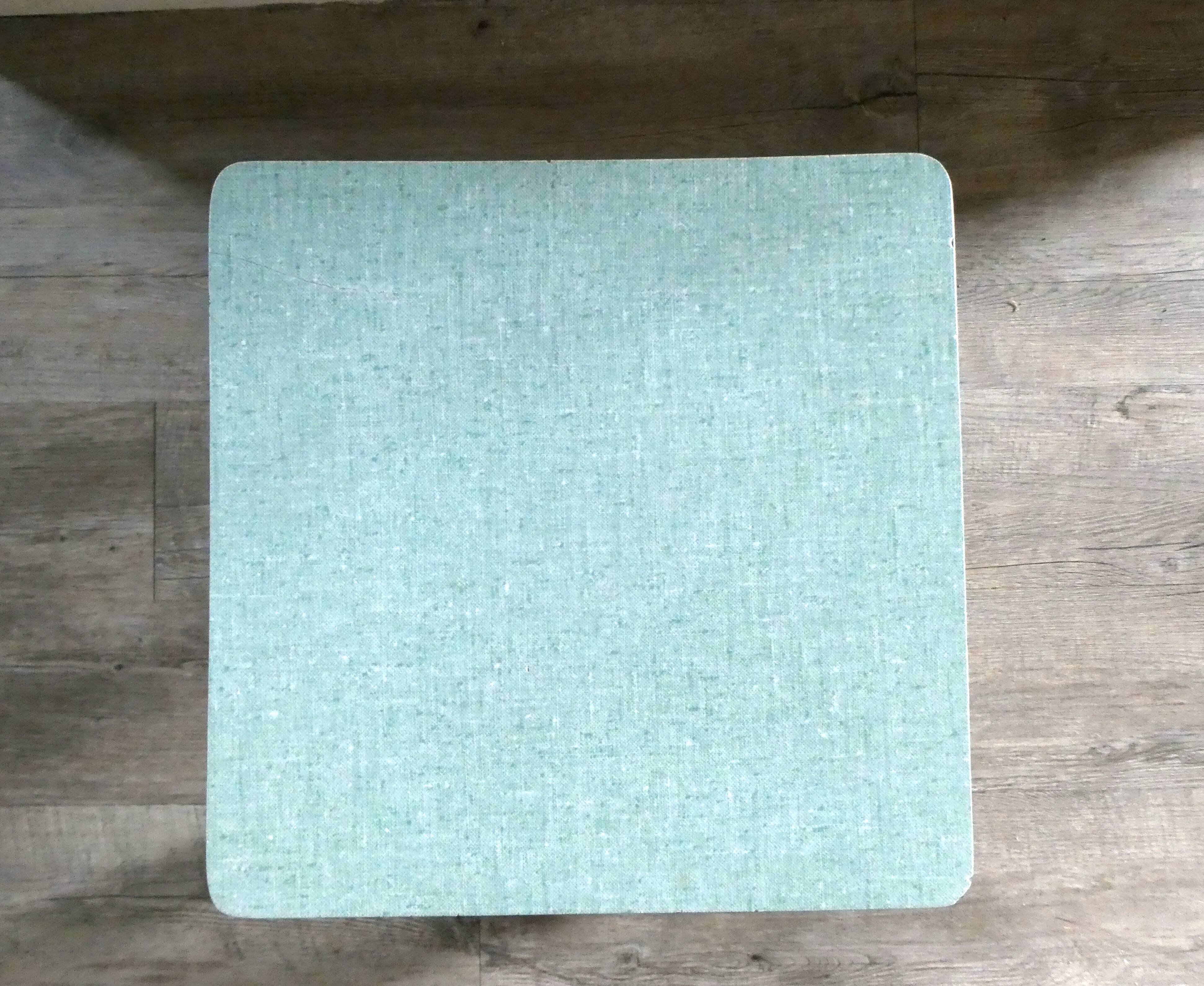 Stool with formica seat Mint green, years 50