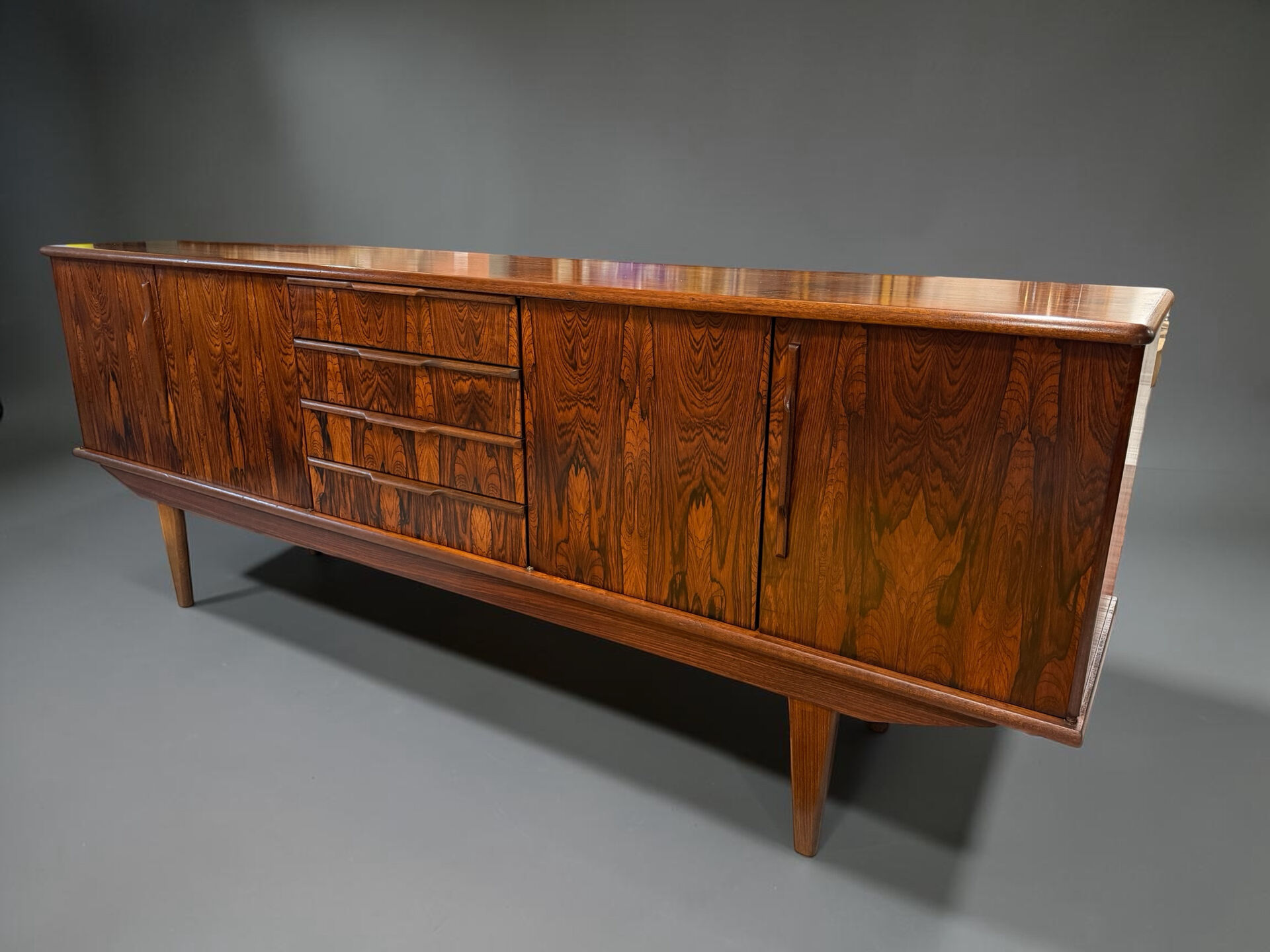 Scandinavian enfilade in rio palisander circa 1960 230 cm