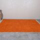 Handmade traditional natural wool rug in orange, size 1.5/2.5 m.