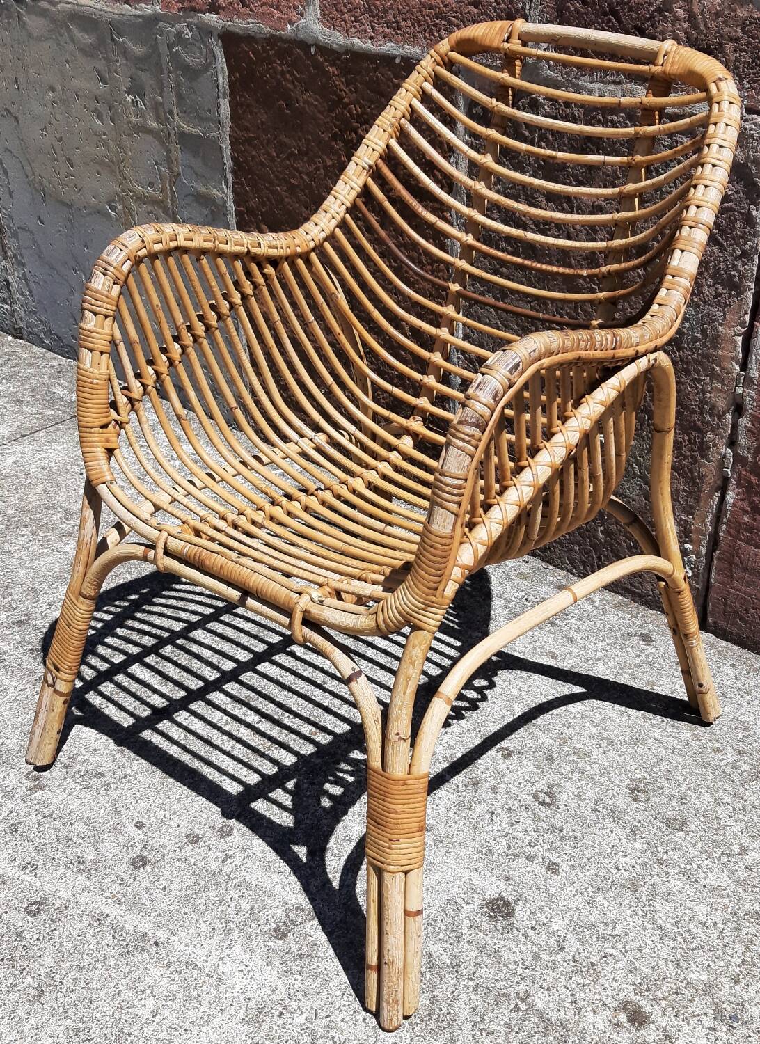 Rattan armchair (60s/70s)