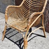 Rattan armchair (60s/70s)