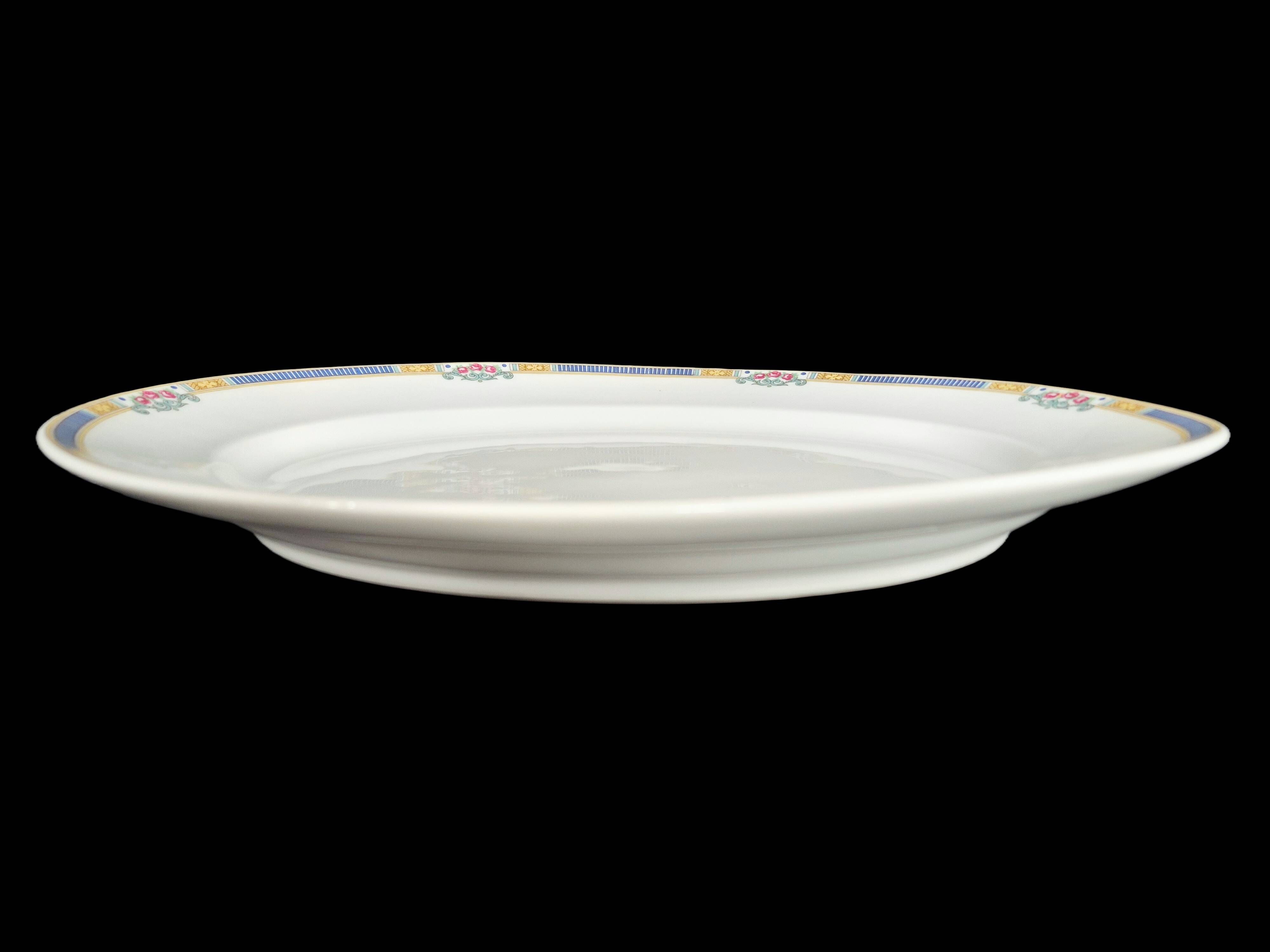 Large oval dish in Limoges porcelain by Bernardaud & Cie – Art Deco