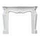 Louis XV Style Fireplace In White Carrara Marble, Circa 1980