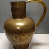 Brass handled jar - Antique Dutch craftsmanship - beautiful inscriptions
