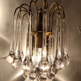 Par de lámparas de cristales. Italia, 1970s.