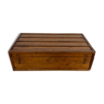 Old wooden travel chest