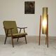 Rocket green floor lamp by Novoplast fiber and wood 1960