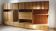 Wooden dressing room, vintage Scandinavian wooden bookcase