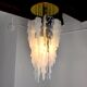Albano Poli waterfall hanging lamp, 1970, Murano Italy