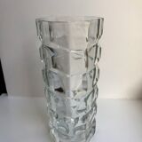 Vase en verre cristal moulé art déco