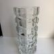 Art deco molded crystal glass vase