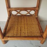Furniture shelf vintage rattan and bamboo