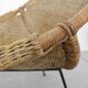 1950s Italian Rattan Basket Chairs & Matching Bistro Table Set