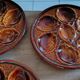 6 assiettes à huîtres en barbotine St Clément