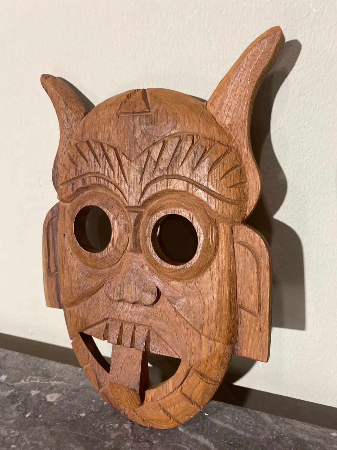 Handmade wooden mask