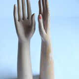 Wooden glove display mannequin hands, 1930s, set of 2.