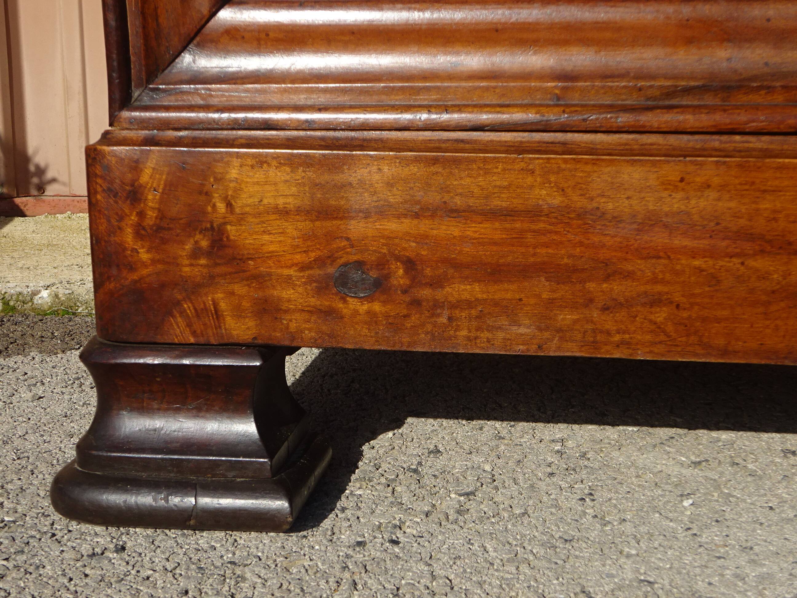 Very large Louis Philippe walnut wardrobe