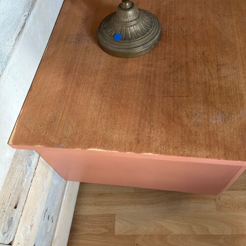 Ochre & raw wood sideboard