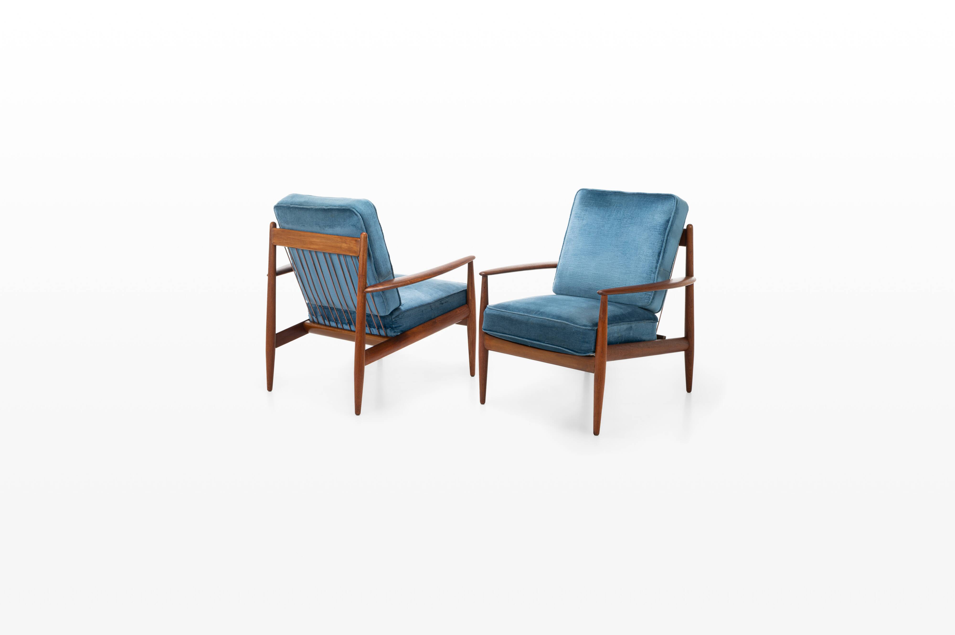 Pair of easy chairs by Grete Jalk for France & Daverkosen, Denmark 1962