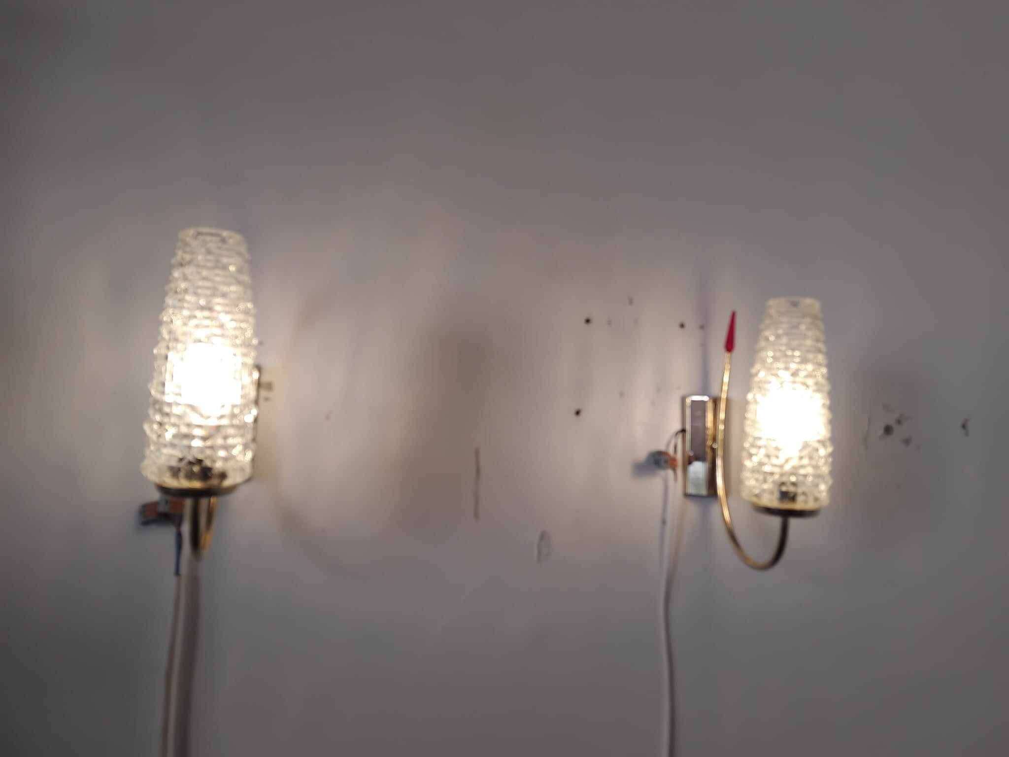 Pair of 50's wall lights from LUNEL