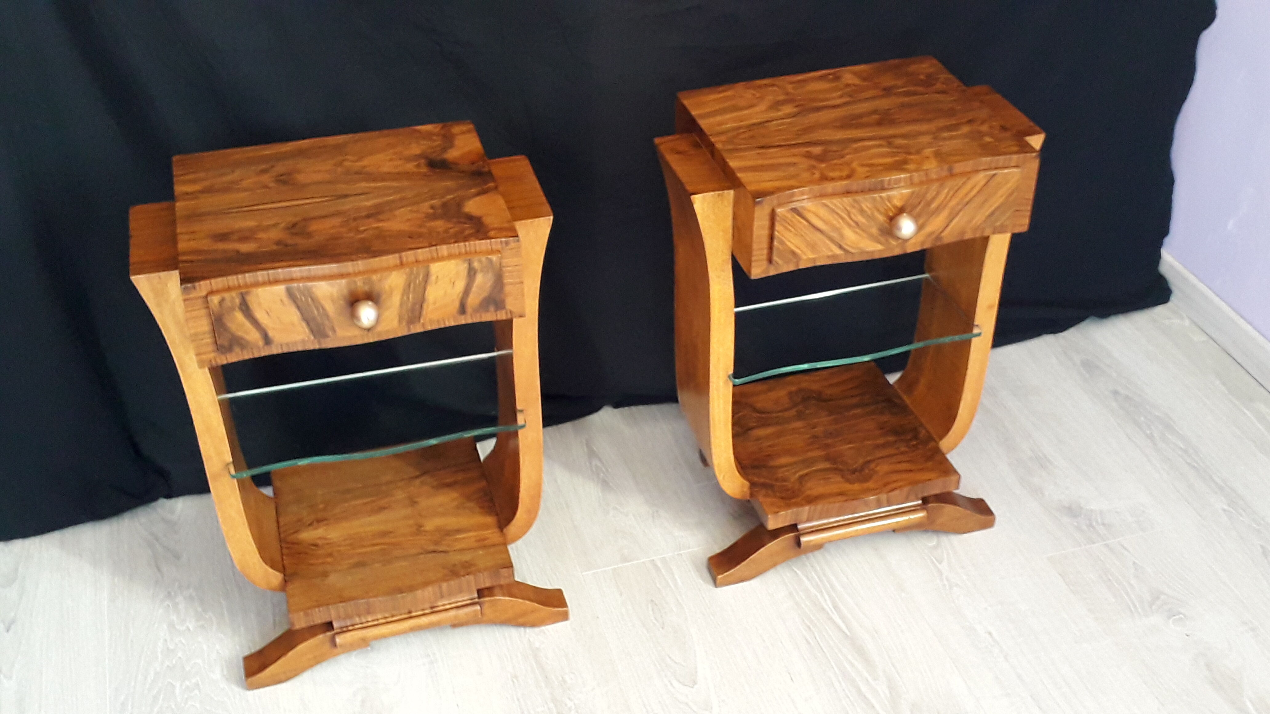 Art Deco bedside pair