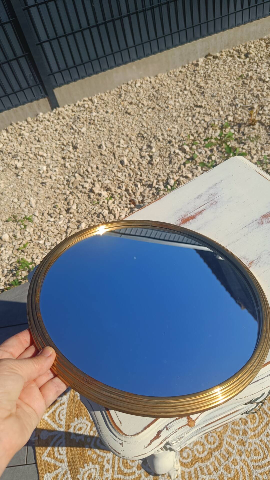 Golden mirror plateau