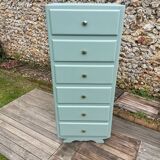 Vintage 1950 water green chiffonier