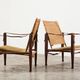Kaare Klint Pair of Safari Chairs for Rud Rasmussen Denmark 1960s