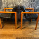 Flötotto leather armchair pair