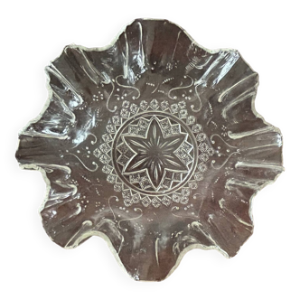 Cup, molded glass pocket, star decoration