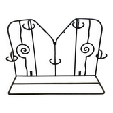 Wall-mounted coat rack in wrought iron, early 20th century