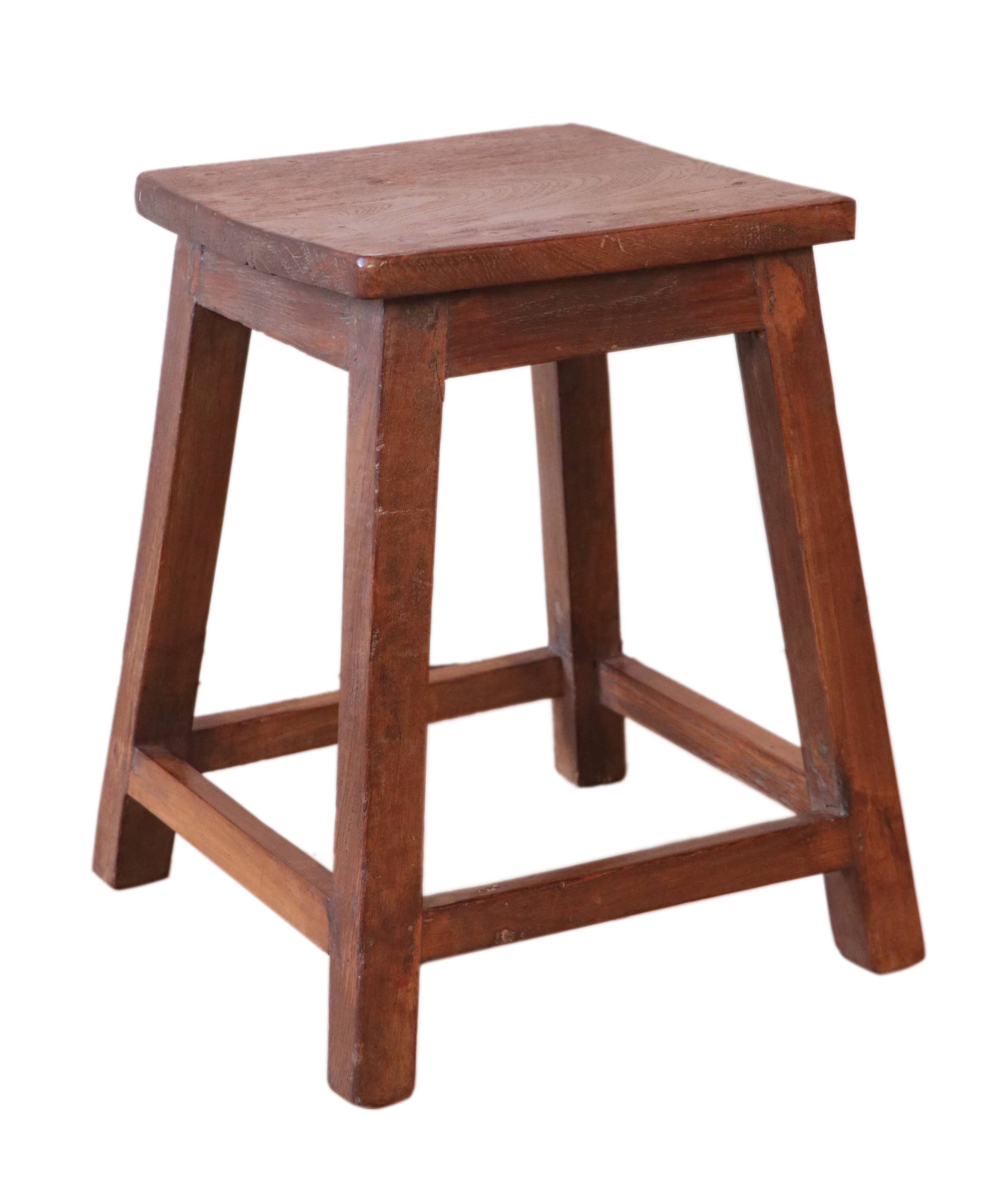 Old Burmese teak workshop stool