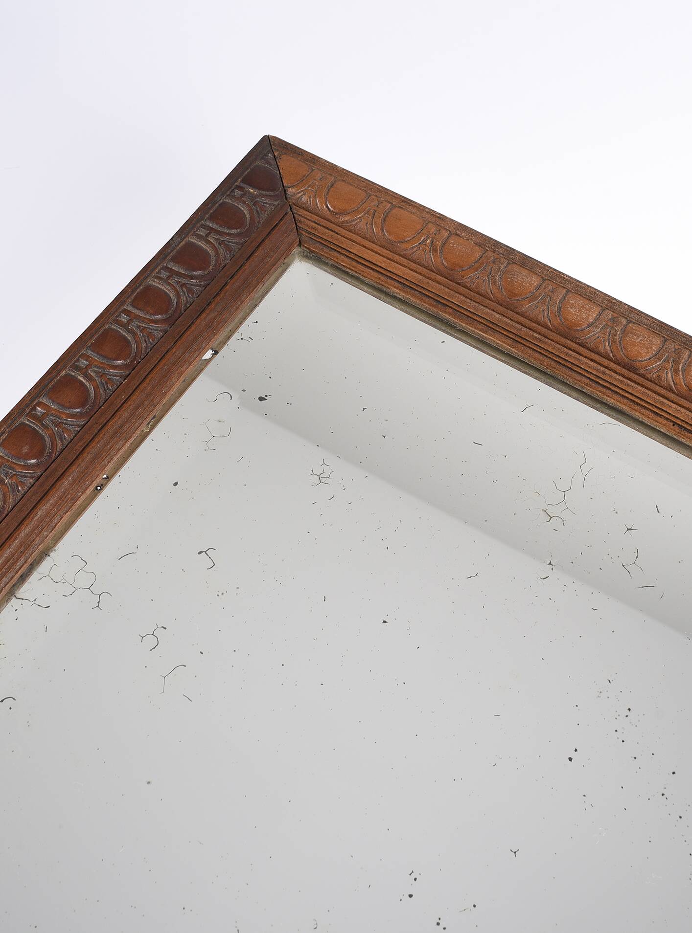 Large rectangular mirror, vintage art deco, dated 1926