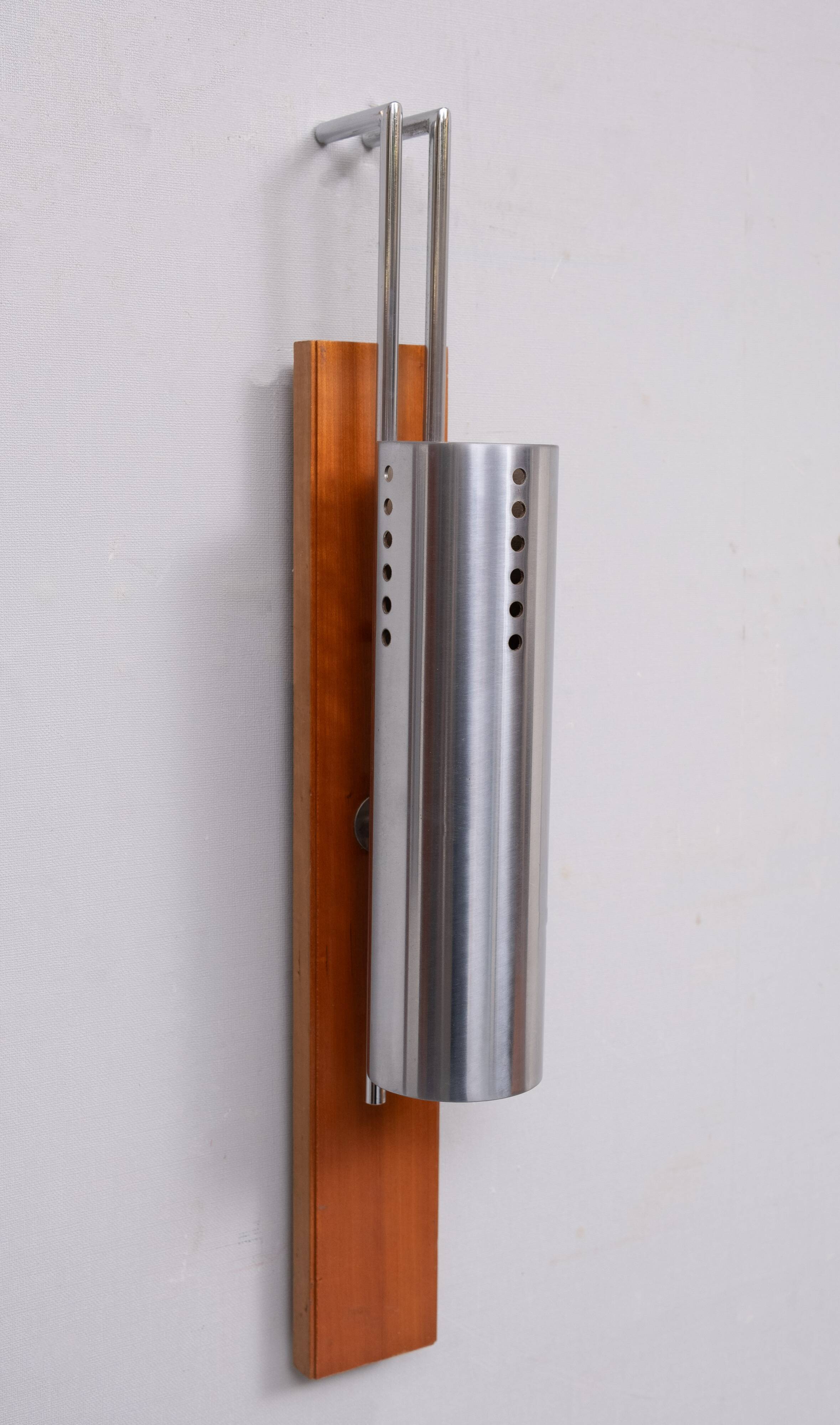 Vintage France Stainless Steel Tube wall lamps 1970s