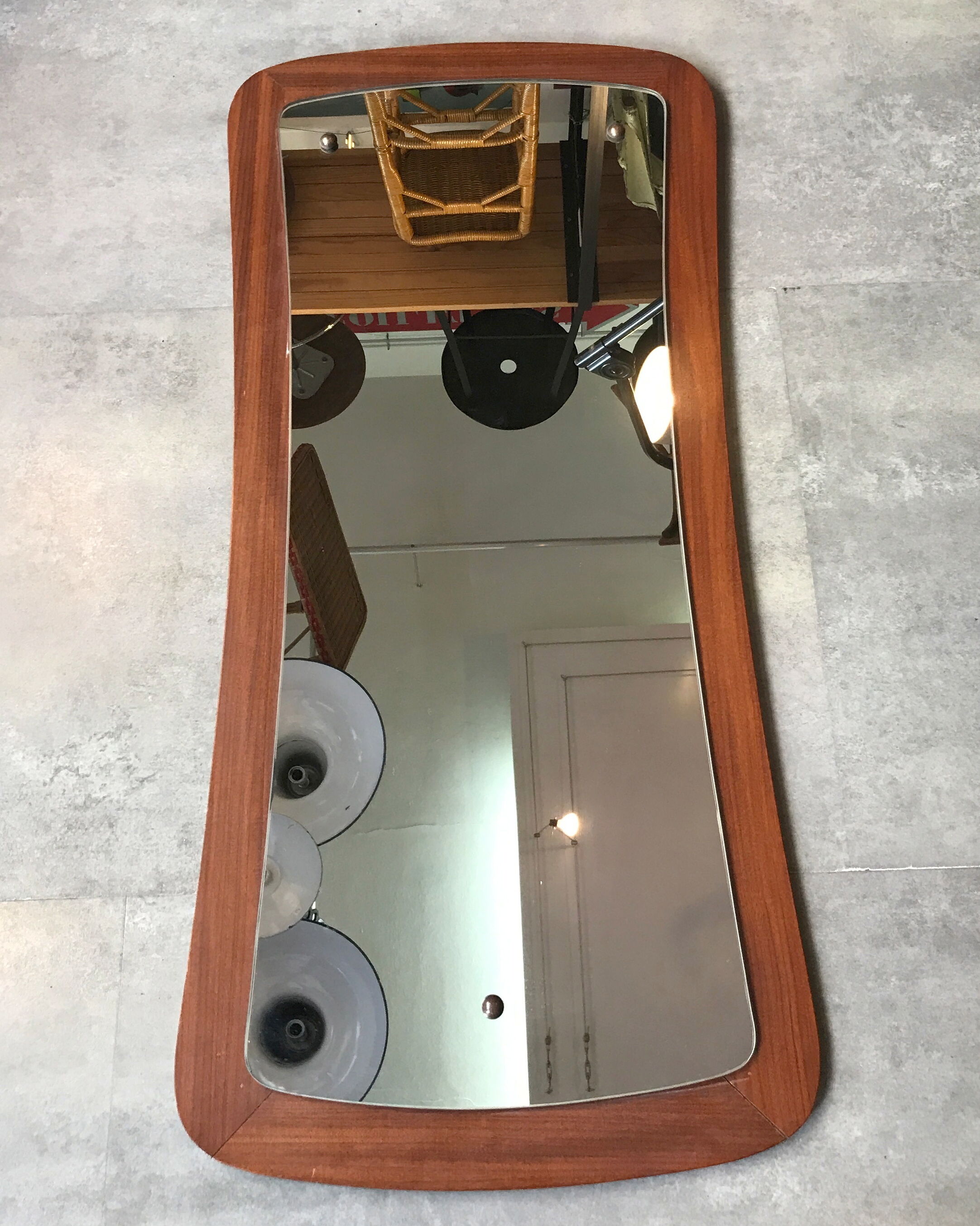 Scandinavian teak mirror