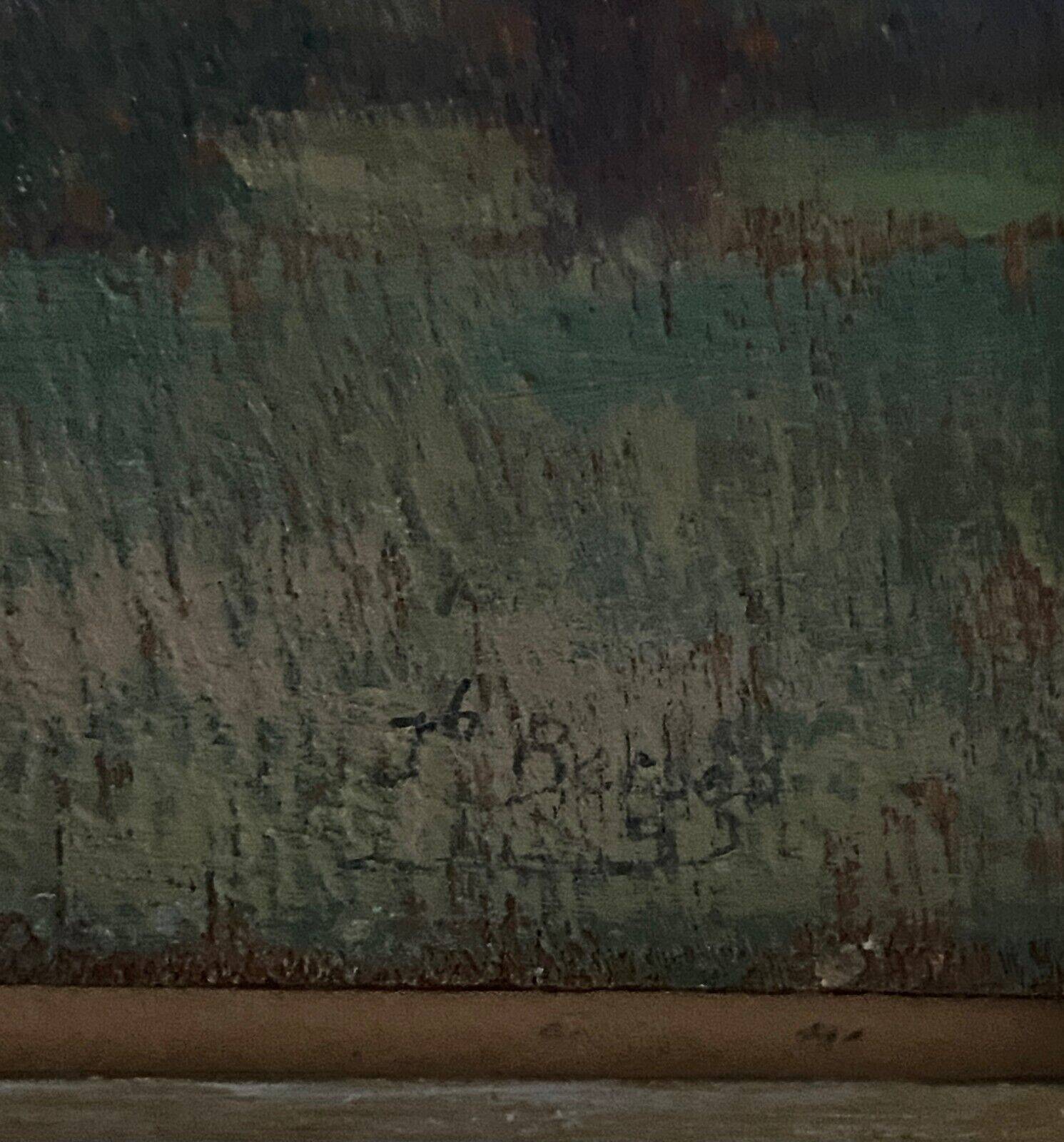 Oil on cardboard by J. Berges undergrowth offered to Guillot de Raffaillac