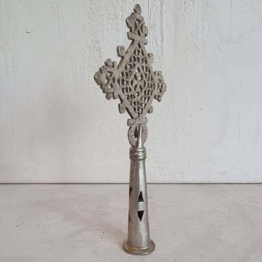 Small Ethiopian Coptic processional cross