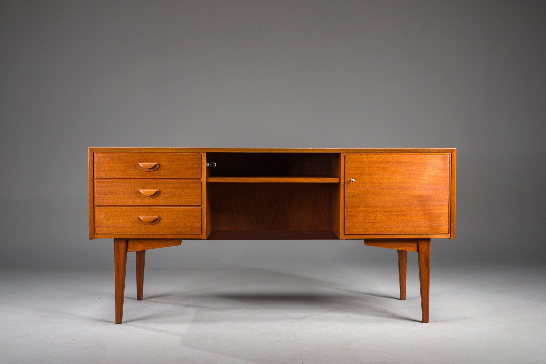 Mid-century modern teak executive desk, Germany, 1960s